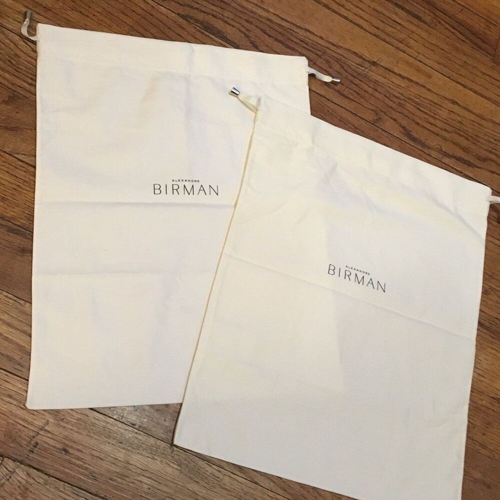 Alexandre Birman TWO (2) 11” x 13” White dustbags